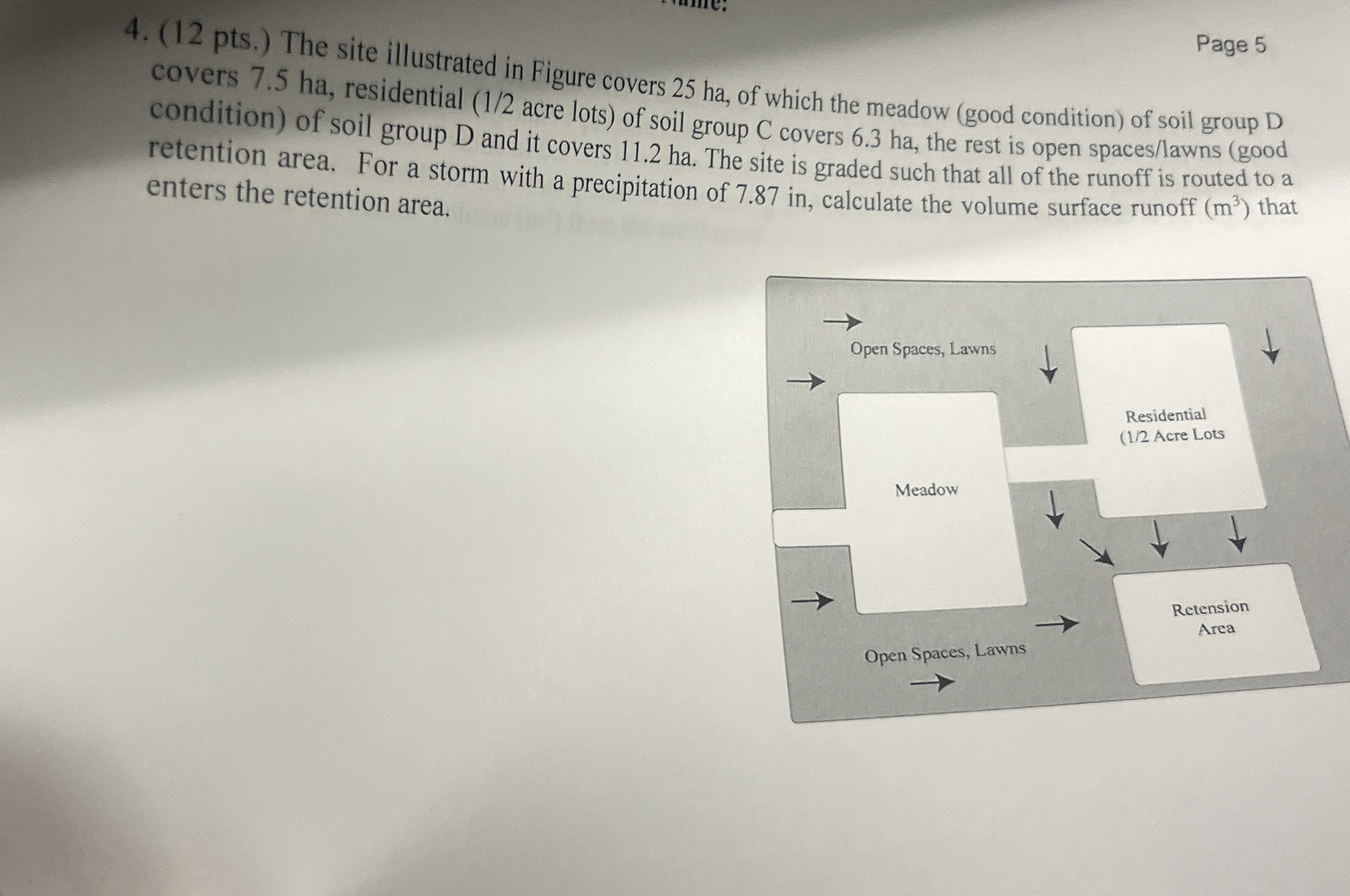 Page 5 4 . ( 1 2 pts . ) The site illustrated in