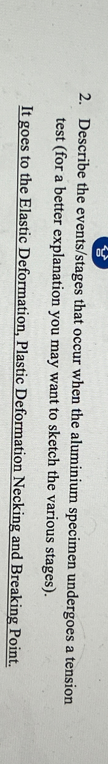 Describe the events / stages that occur when the