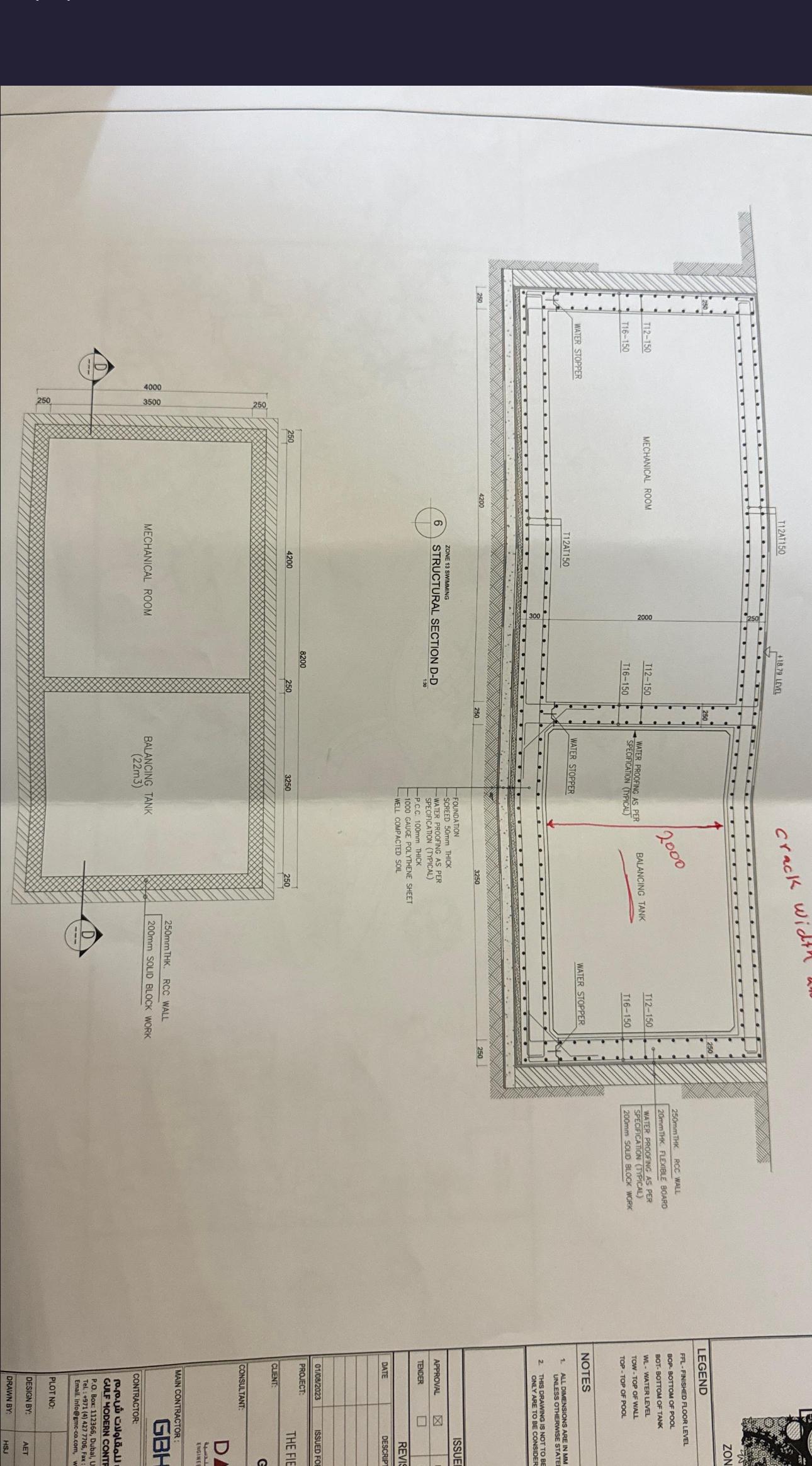 calculate the uplift pressure of the underground