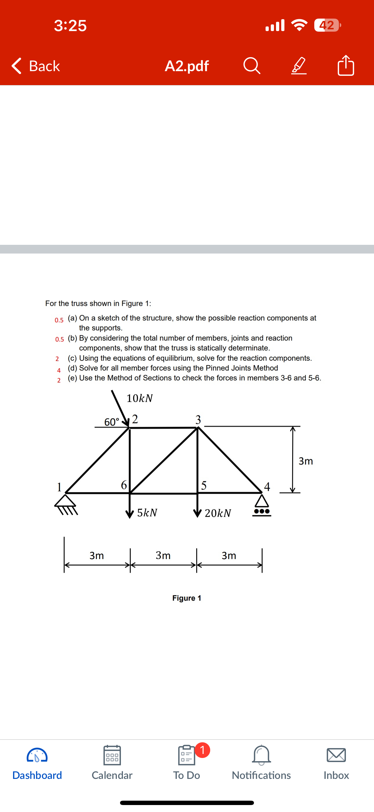3 : 2 5 all 4 2 Back A 2 . pdf For the truss