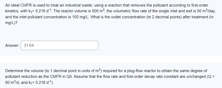 Determine the volume ( to 1 decimal point in