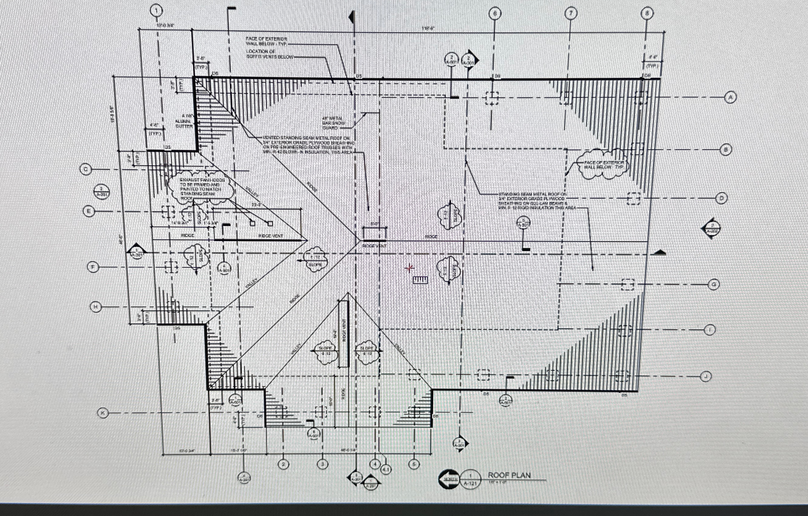 Need a roof take off scale 1 / 8 = 1 "