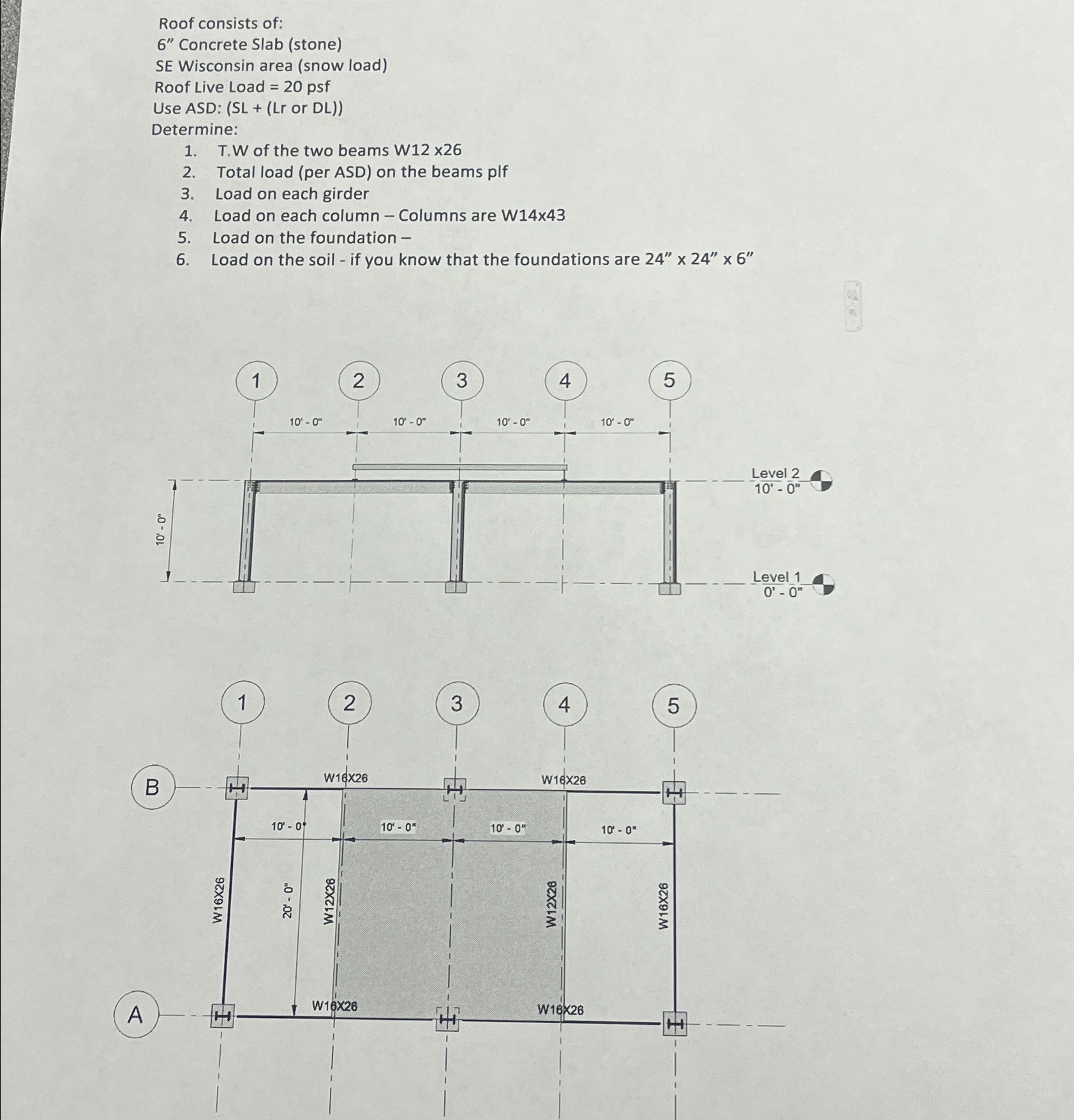 Roof consists of: 6 " Concrete Slab ( stone ) SE