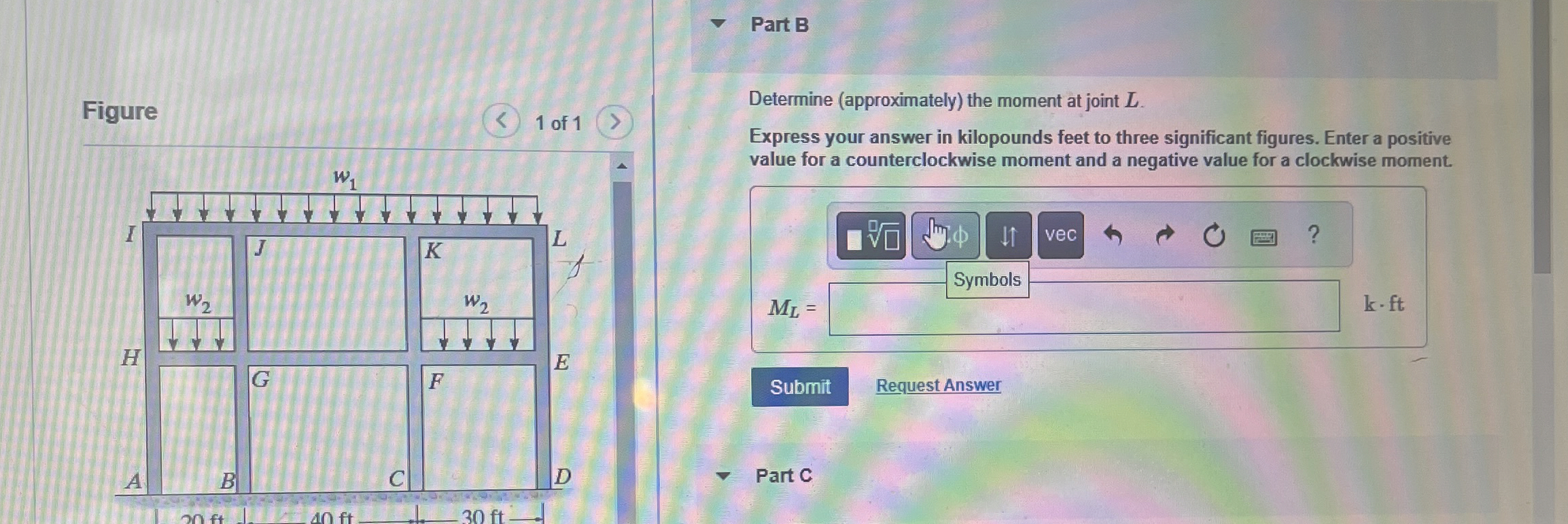Part B Figure 1 of 1 Determine ( approximately )