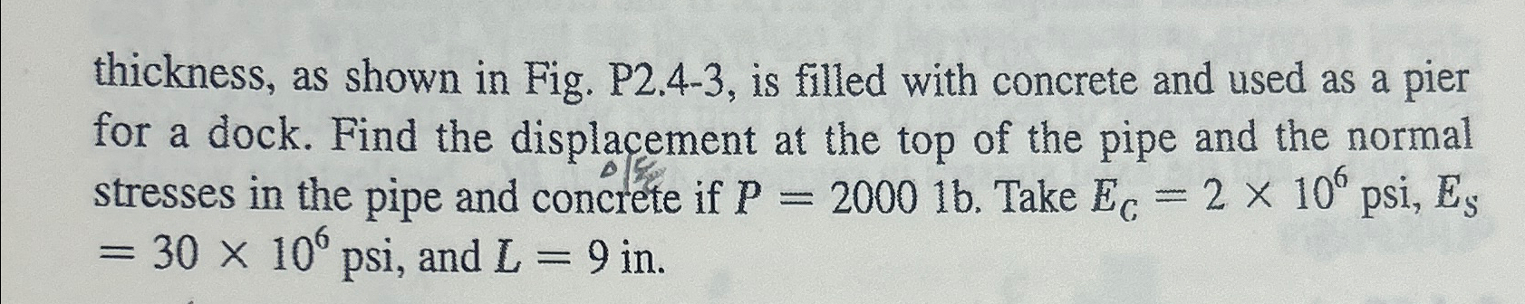 thickness, as shown in Fig. P 2 . 4 - 3 , is