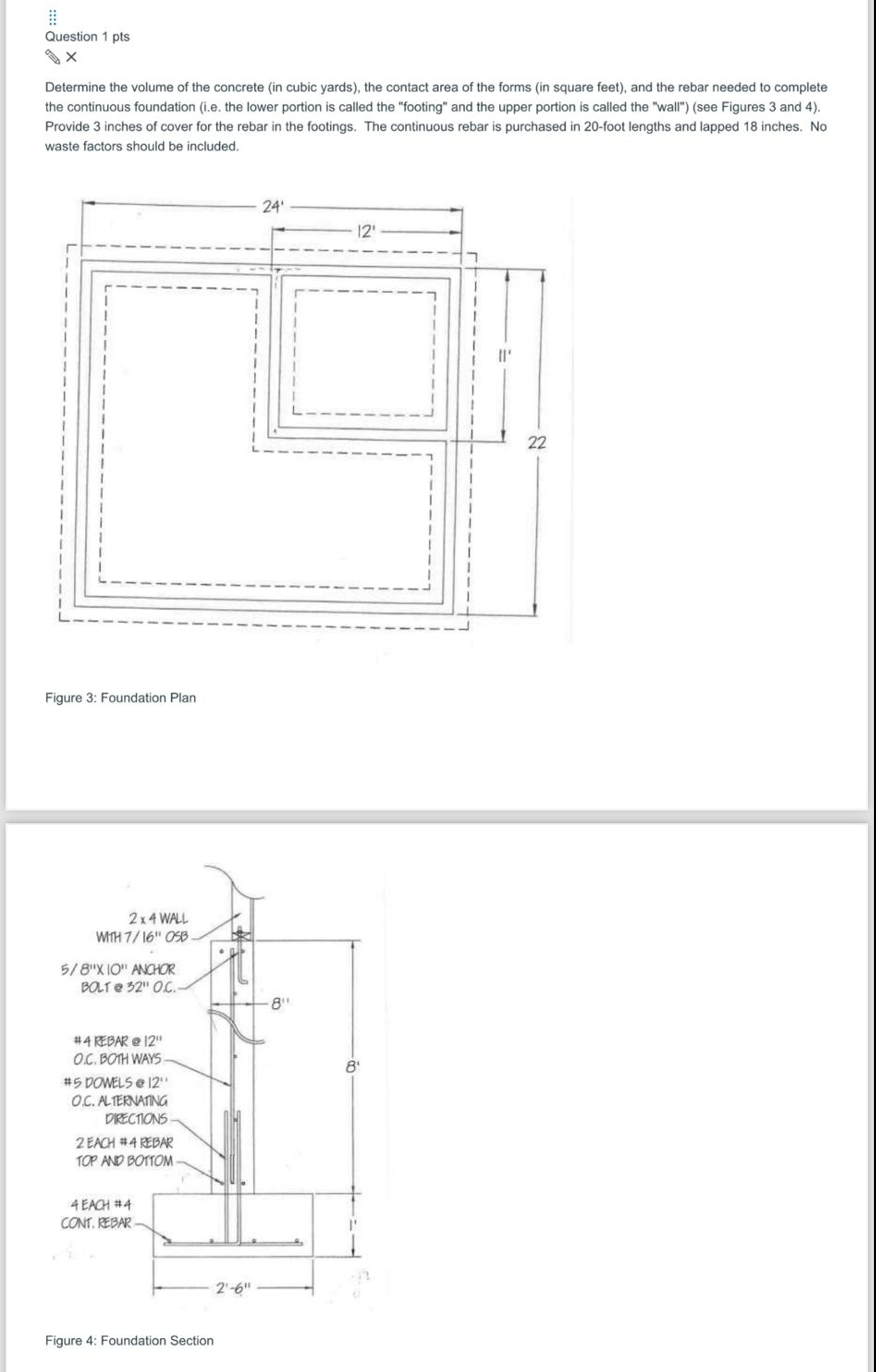 Determine the volume of the concrete ( in cubic