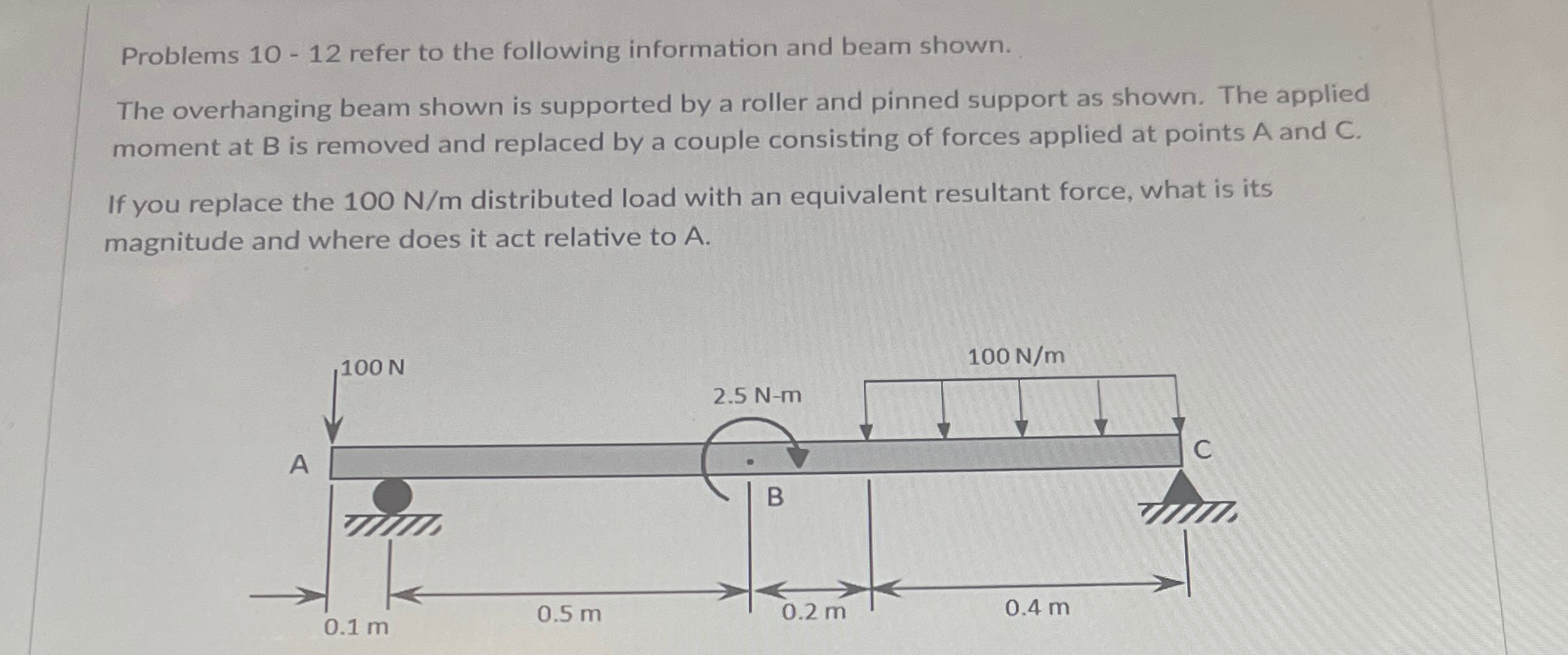 Problems 1 0 - 1 2 refer to the following