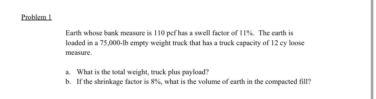 Problem 1 Earth whose bank measure is 1 1 0 p c f