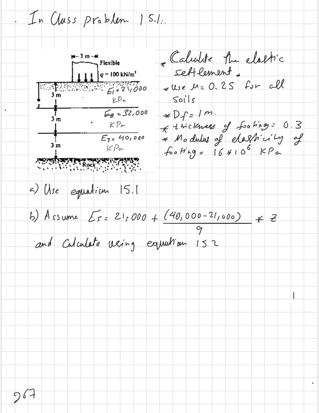 In Cluss problem 1 5 . 1 : Cabulite the elostic
