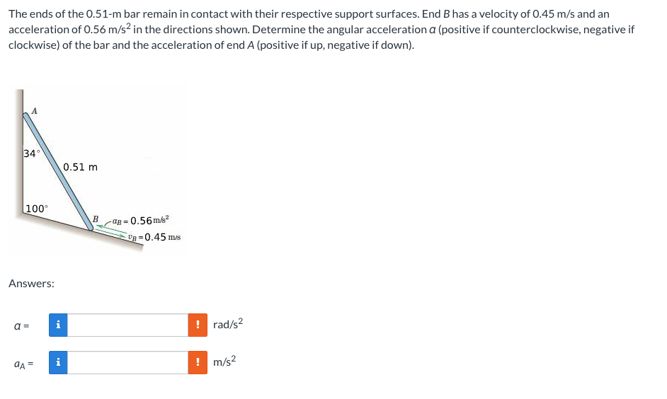 The ends of the 0 . 5 1 - m bar remain in contact