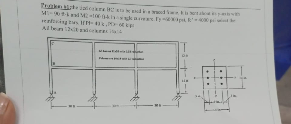 Problem # 1 :the tied column B C is to be used in