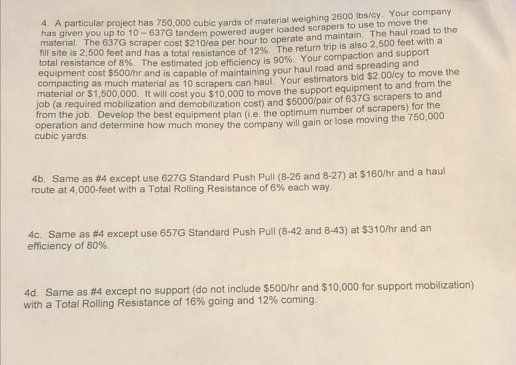 A particular project has 7 5 0 , 0 0 0 cubic