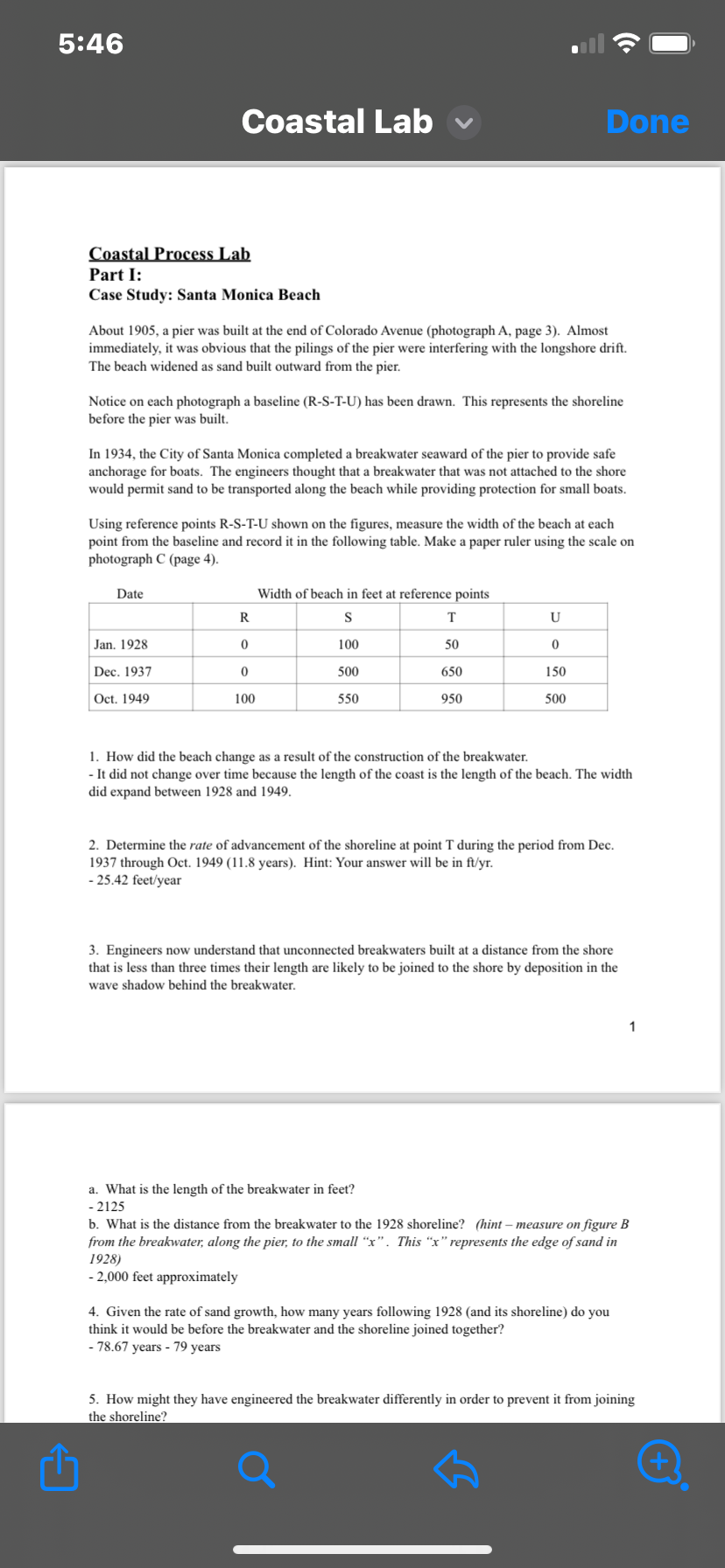 Coastal Process Lab Part I: Case Study: Santa