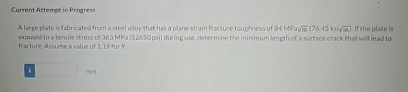 Current Attempt in Progress A large plate is