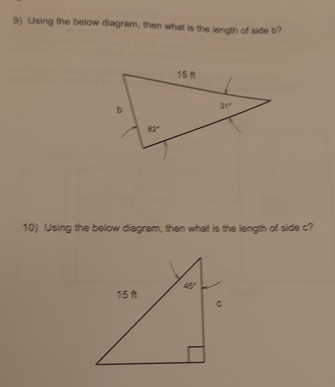 Using the below diagram, then what is the length