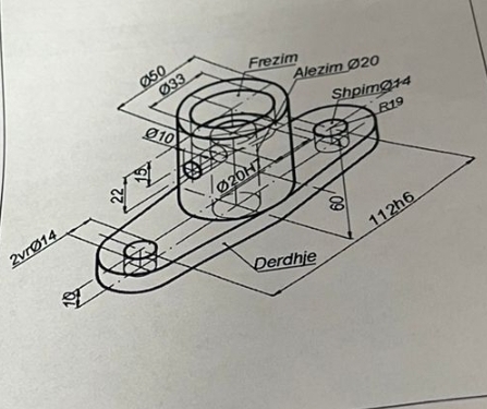 Produce the technical drawing of the shown detail