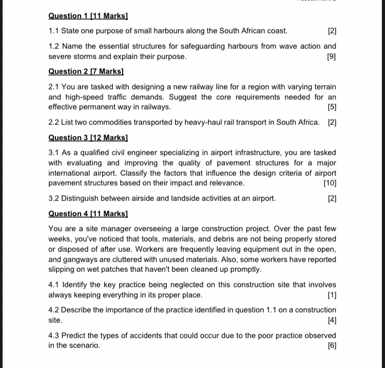 Question Marks ] 1 . 1 State one purpose of small