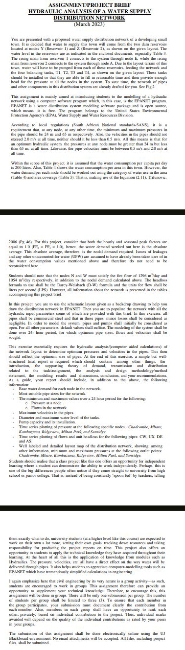 You areed with a proposed water supply