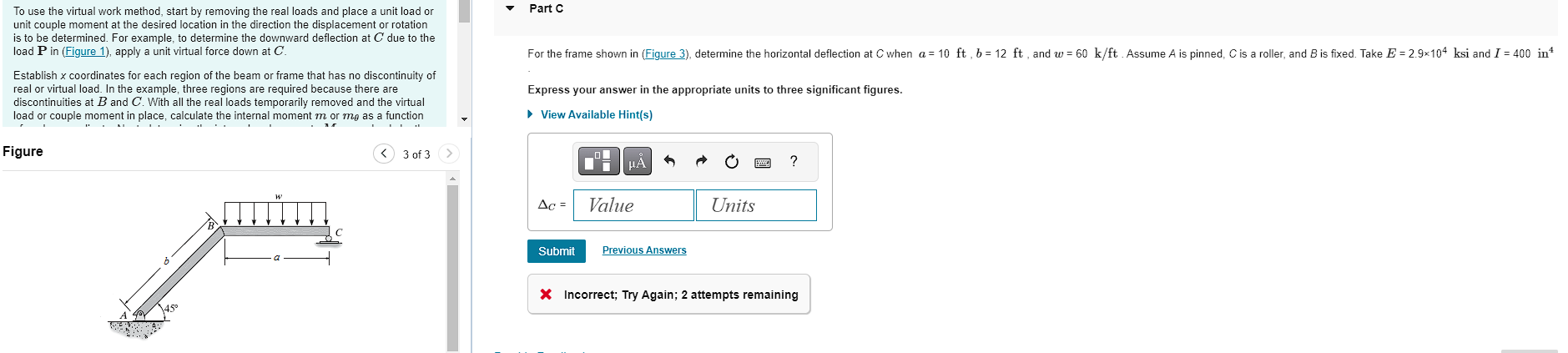 To use the virtual work method, start by removing