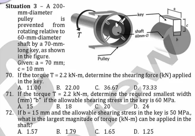 Situation 3 - A 2 0 0 - mm - diameter pulley is