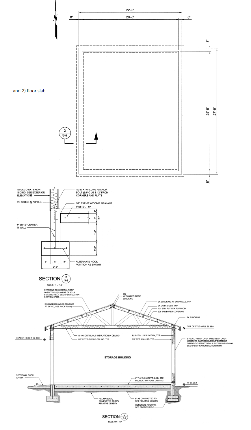 Using the construction drawings provided,