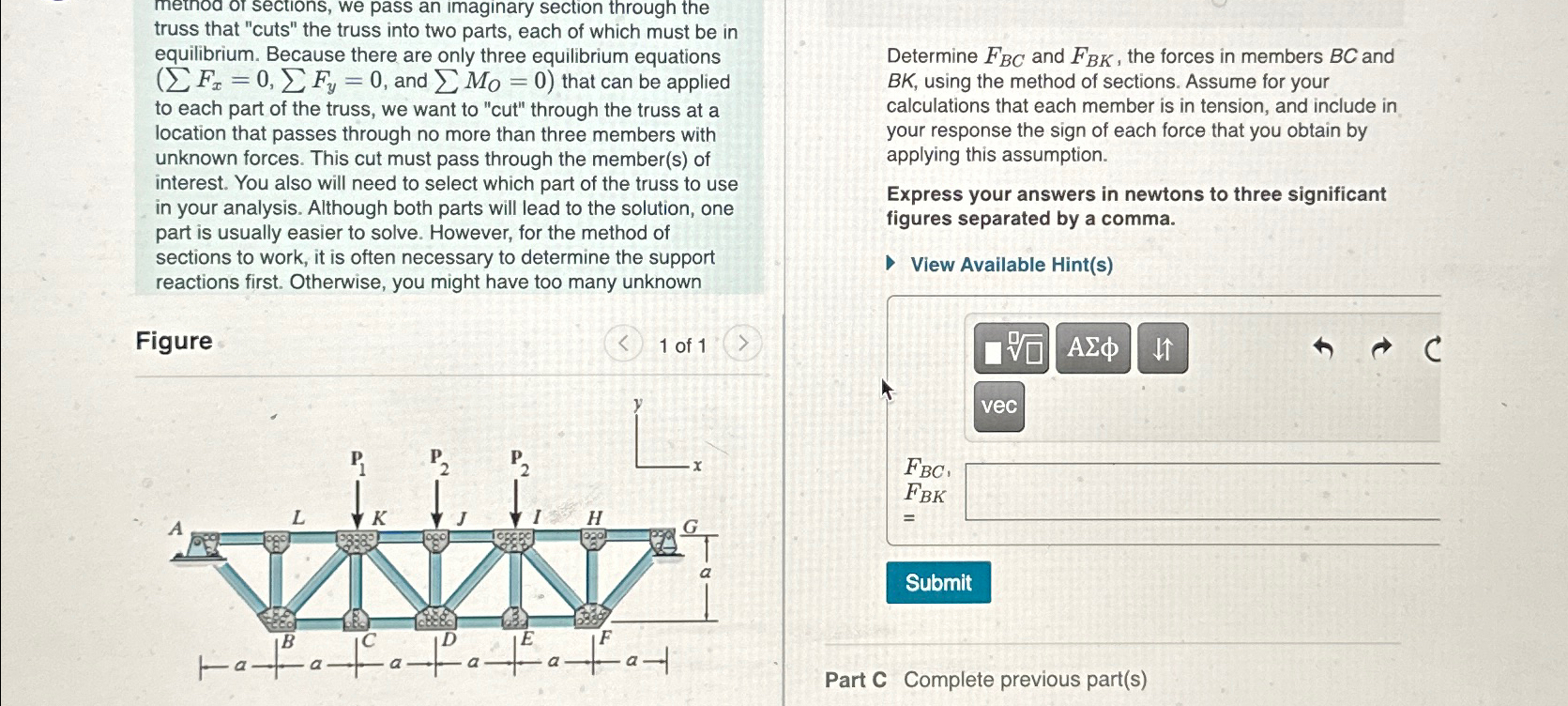 metnod or sections, we pass an imaginary section
