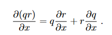 Recall the product rule of differentiation of