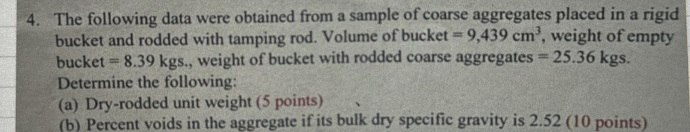 The following data were obtained from a sample of