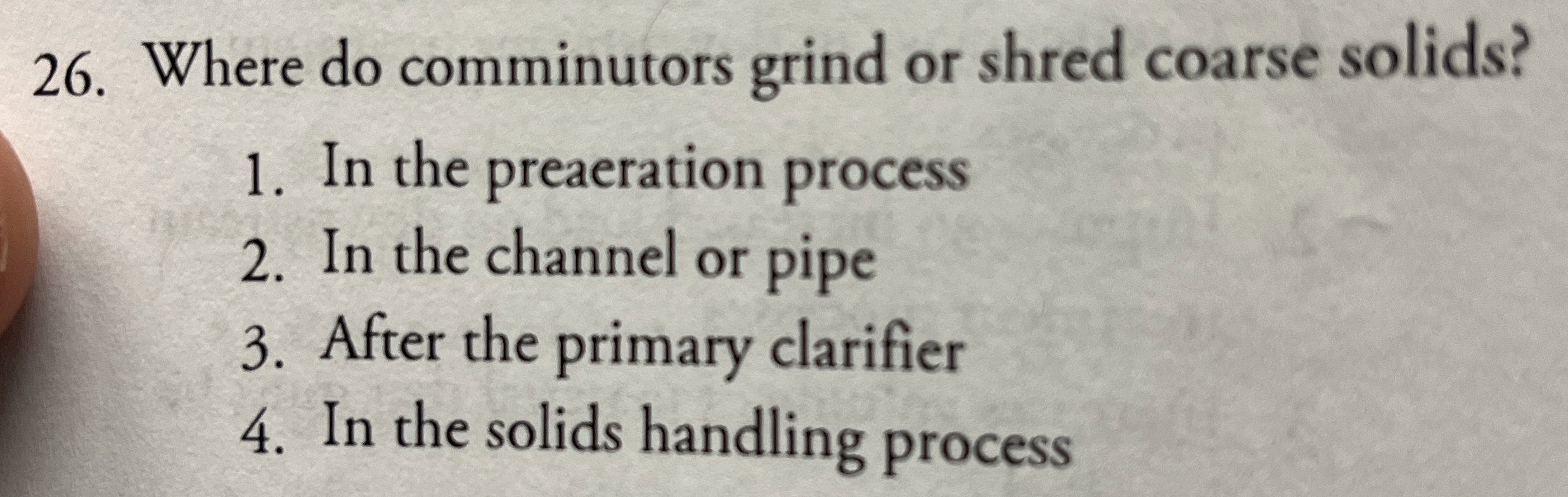 Where do comminutors grind or shred coarse