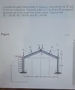 Consider the gable frame shown in ( Fgure 1 )