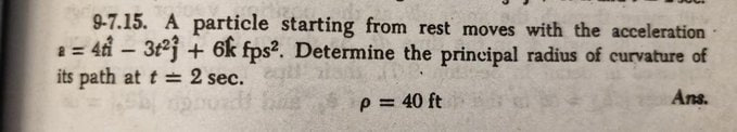 9 - 7 . 1 5 . A particle starting from rest moves