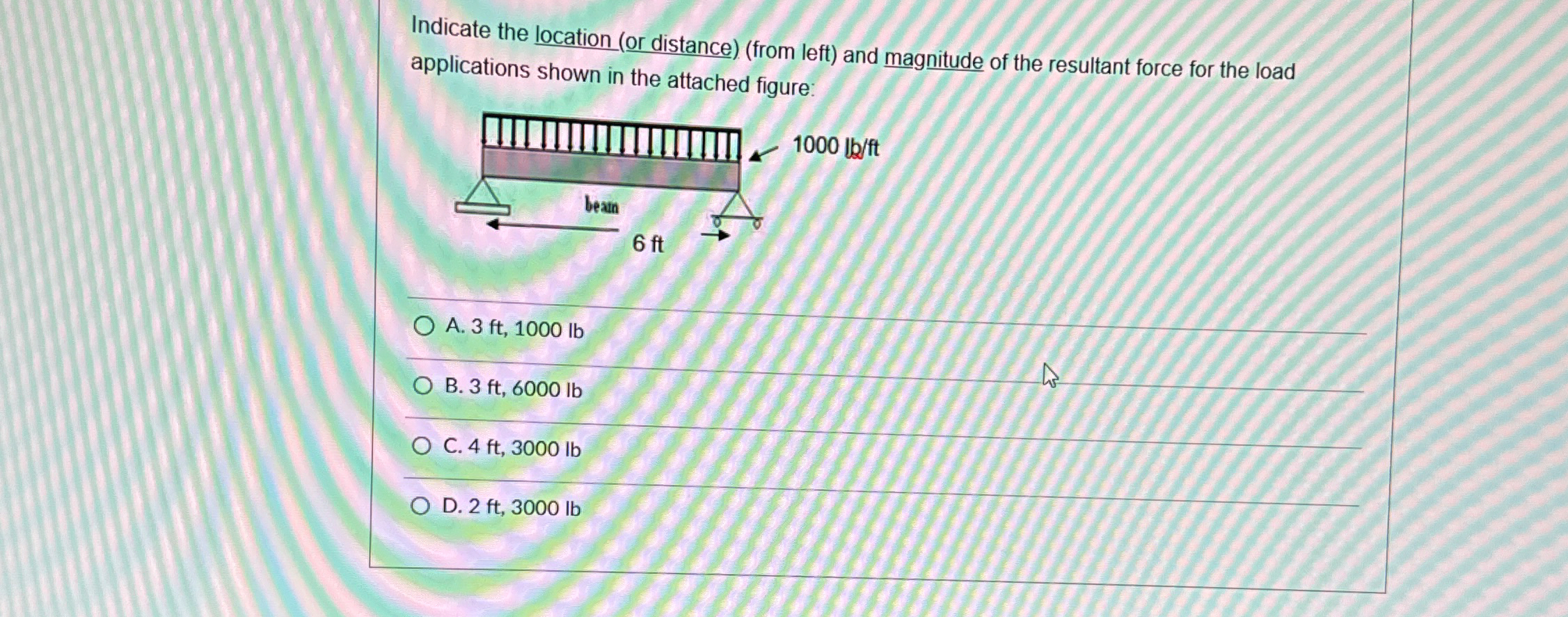 Indicate the location ( or distance ) ( from left