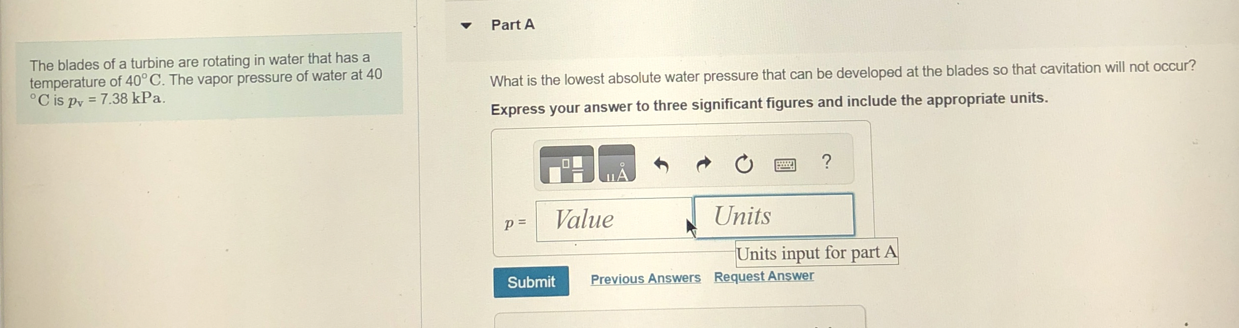 The blades of a turbine are rotating in water