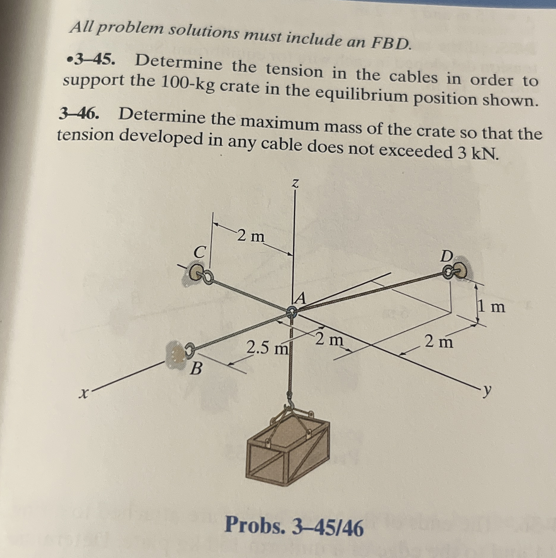 All problem solutions must include an FBD . - 3 -