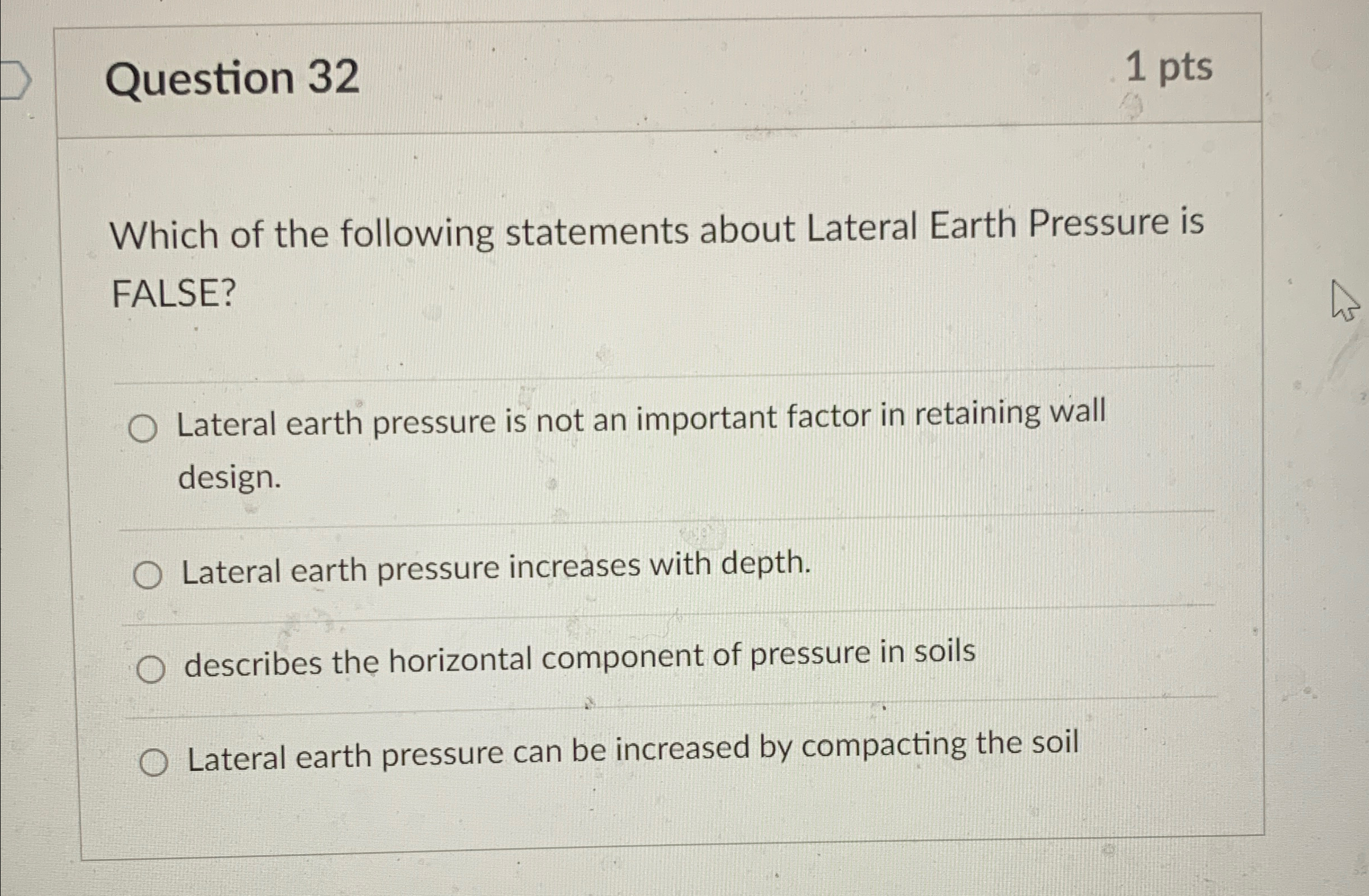 Question 3 2 1 pts Which of the following