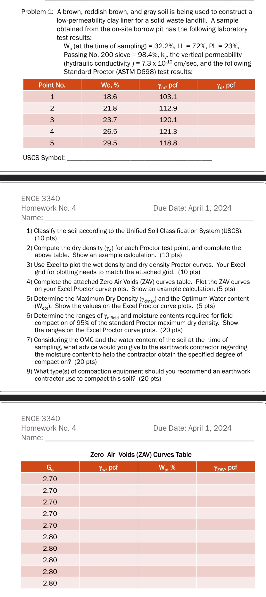 Problem 1 : A brown, reddish brown, and gray soil