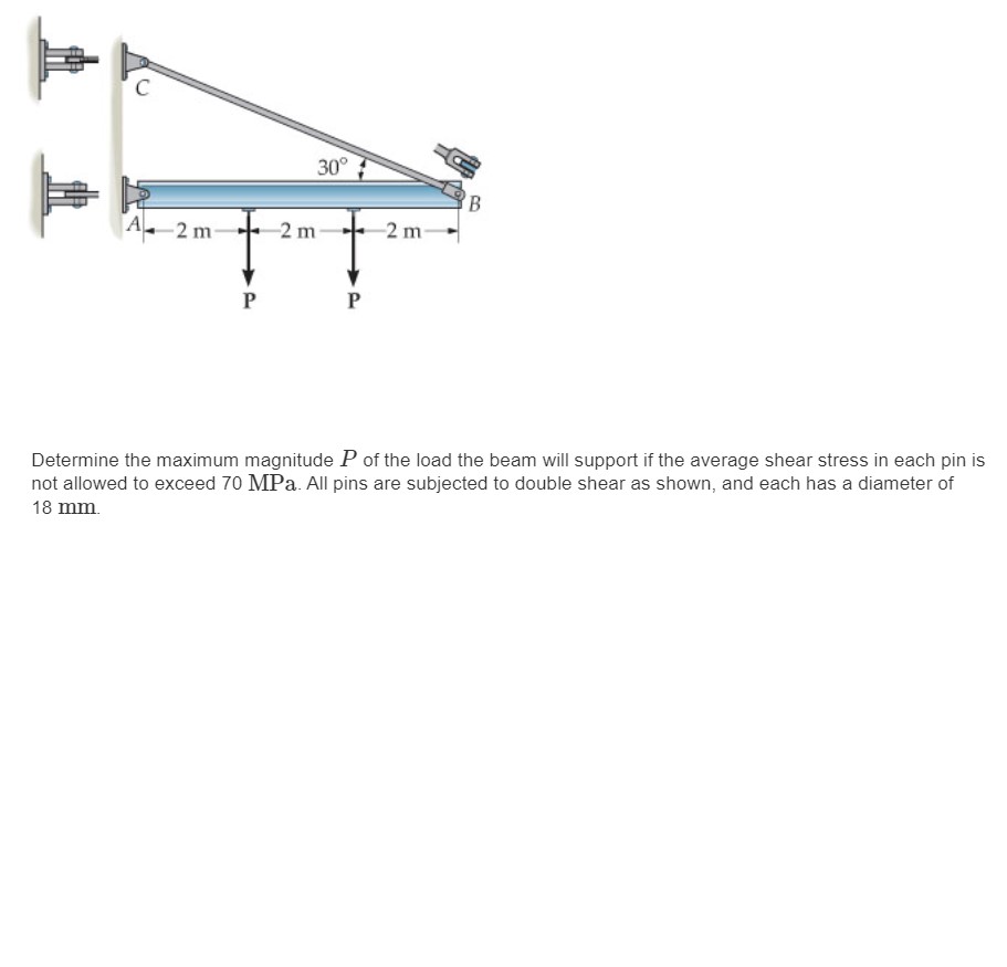 Determine the maximum magnitude P of the load the