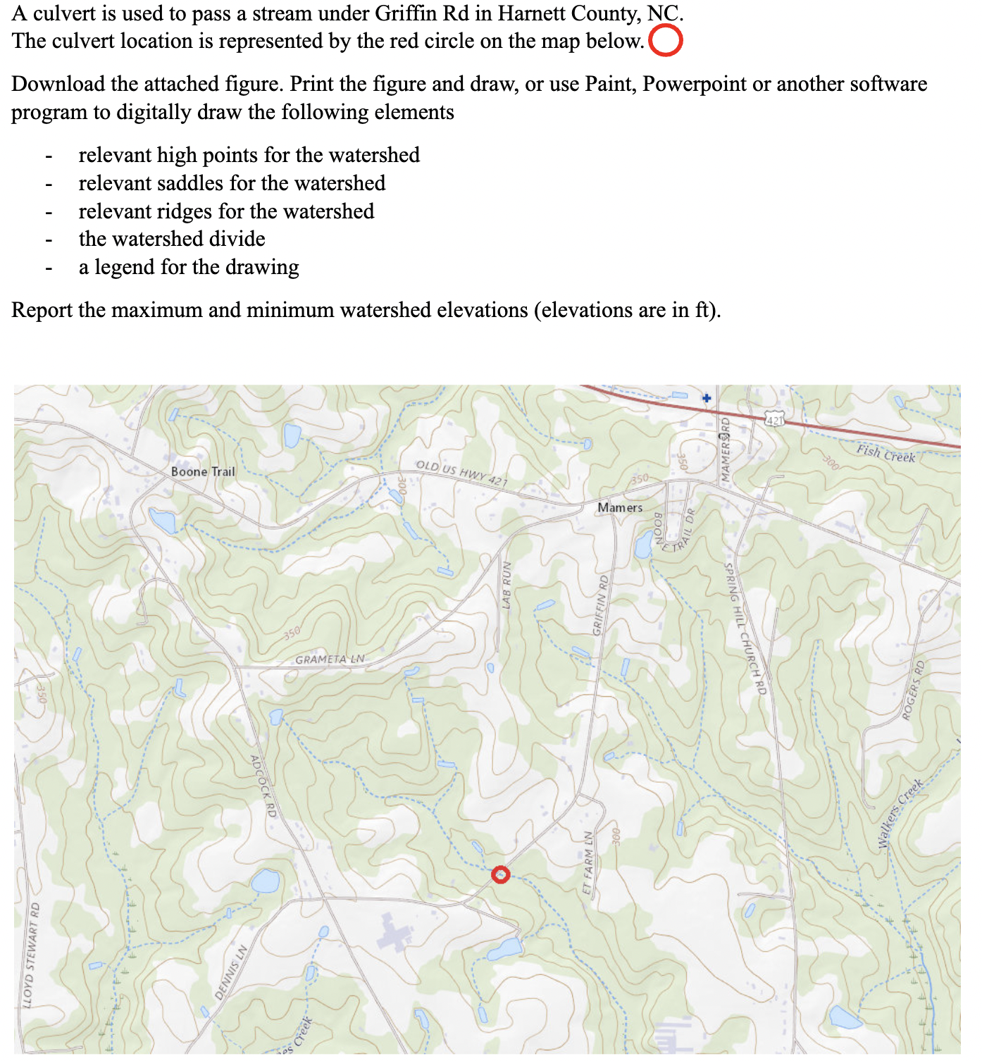 Can you draw on the map and locate the following