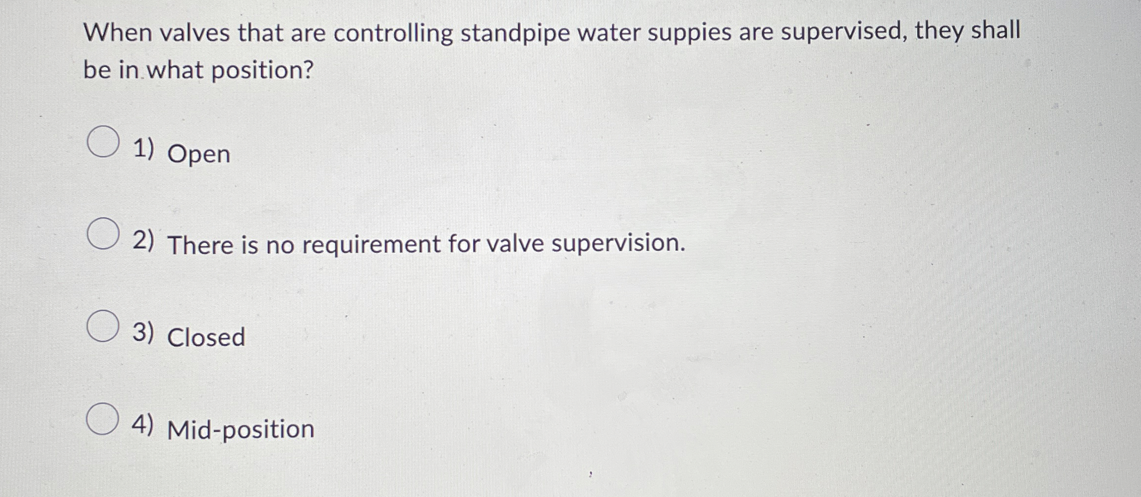 When valves that are controlling standpipe water