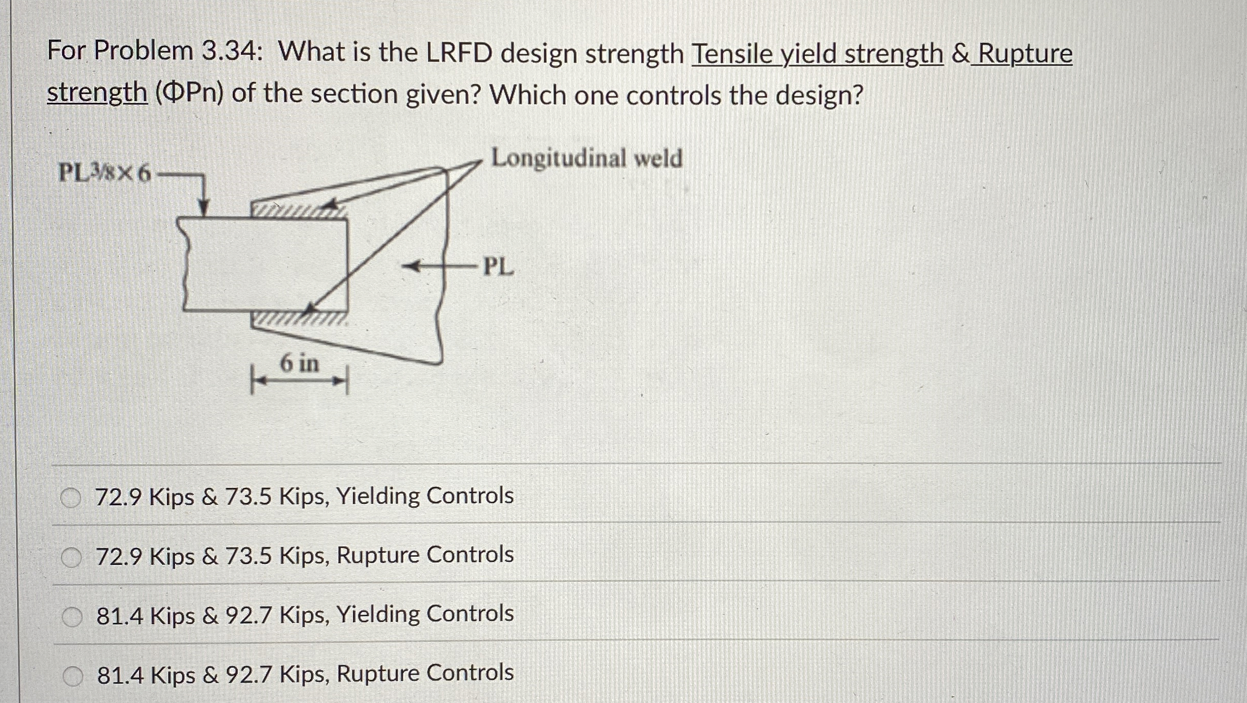 For Problem 3 . 3 4 : What is the LRFD design
