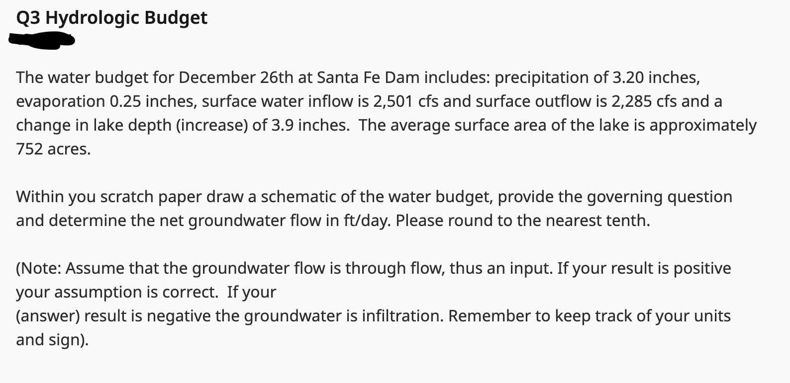 Please show all of your work and show all of your