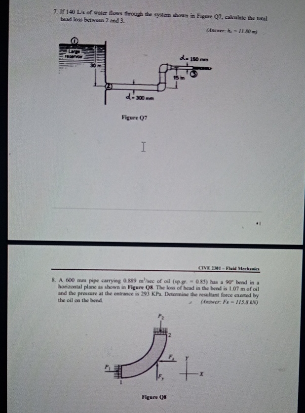 If 1 4 0 Ls of water flows through the system