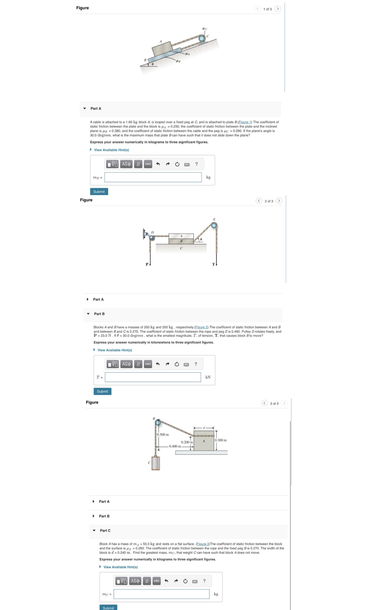 Figure 1 of 3 Part A A cable is attached to a 1 .