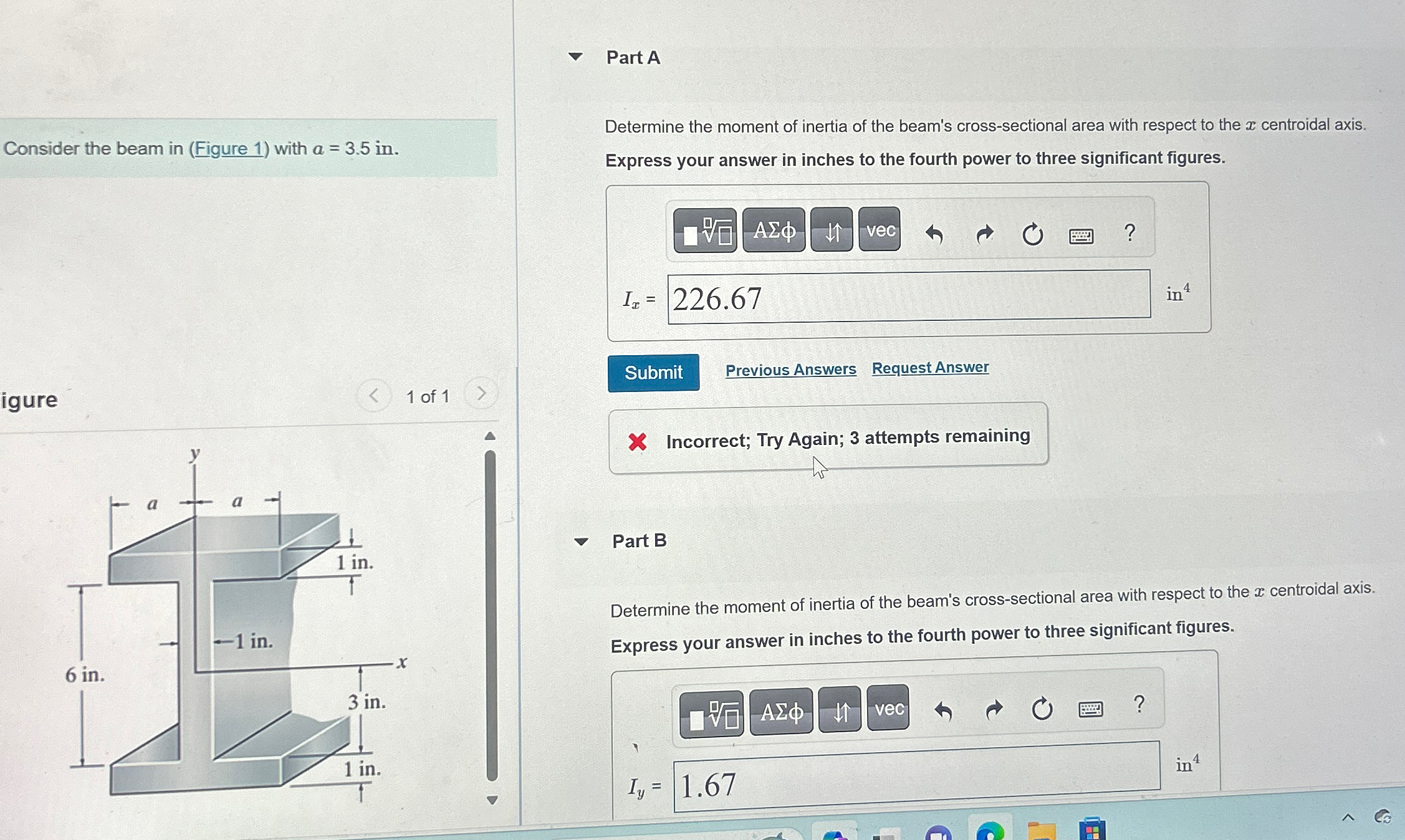 Part A Consider the beam in ( Figure 1 ) with a =