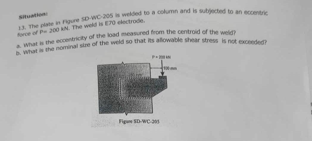 situation: 1 3 . The plate in Figure SD - WC - 2