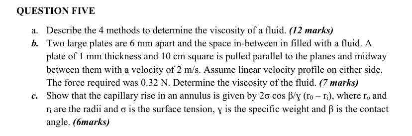 QUESTION FIVE a . Describe the 4 methods to