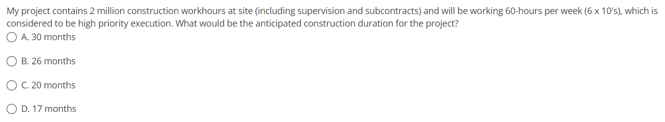 My project contains 2 million construction