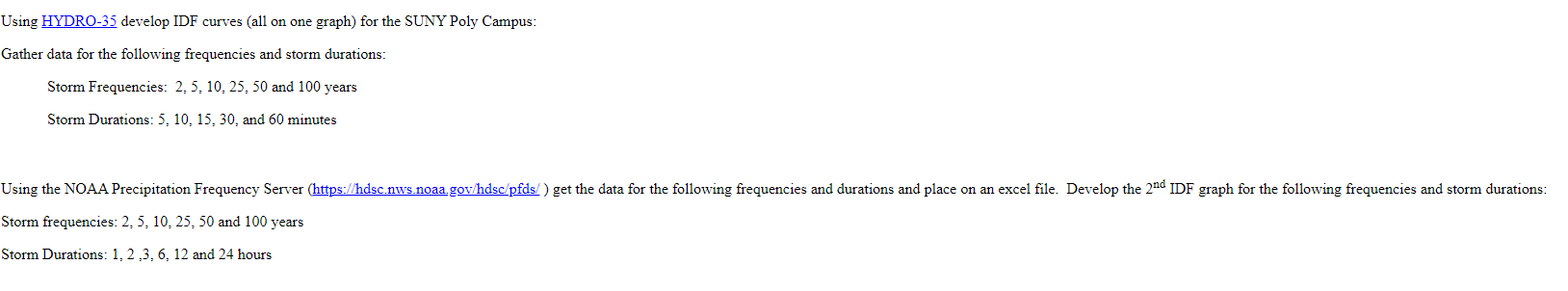 Using HYDRO - 3 5 develop IDF curves ( all on one