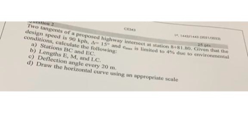 Tenertion 2 Two tangents of a propped conditions,