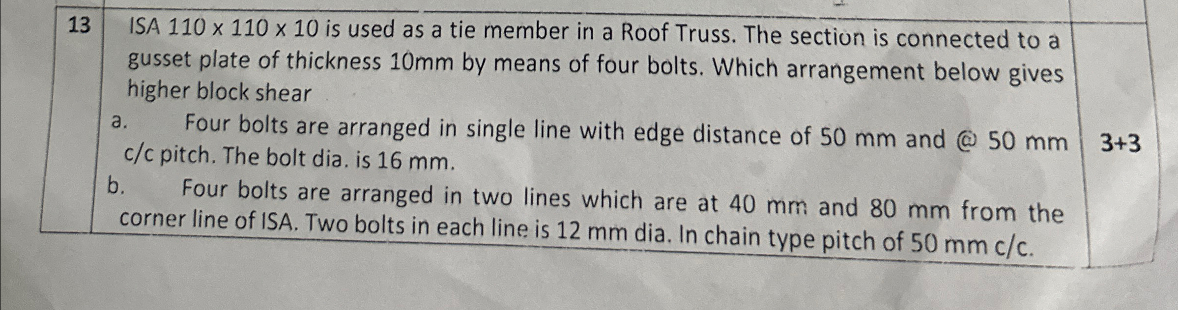 1 3 ISA 1 1 0 1 1 0 1 0 is used as a tie member